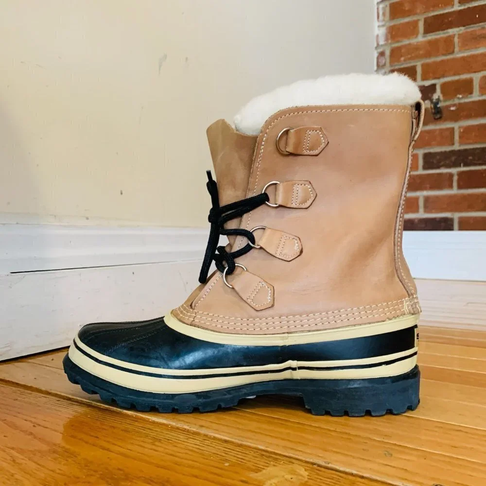 Sorel Caribou Vintage Kaufman Canada VNC Men's Size 9 Lined Hard Weather Boots